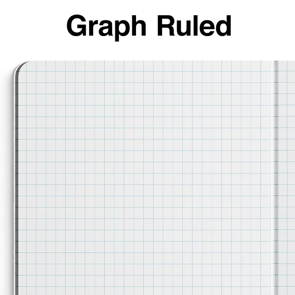 Staples Composition Notebooks<Composition Notebook, 7.5" x 9.75", Graph Ruled, 80 Sheets, /White (ST55069)