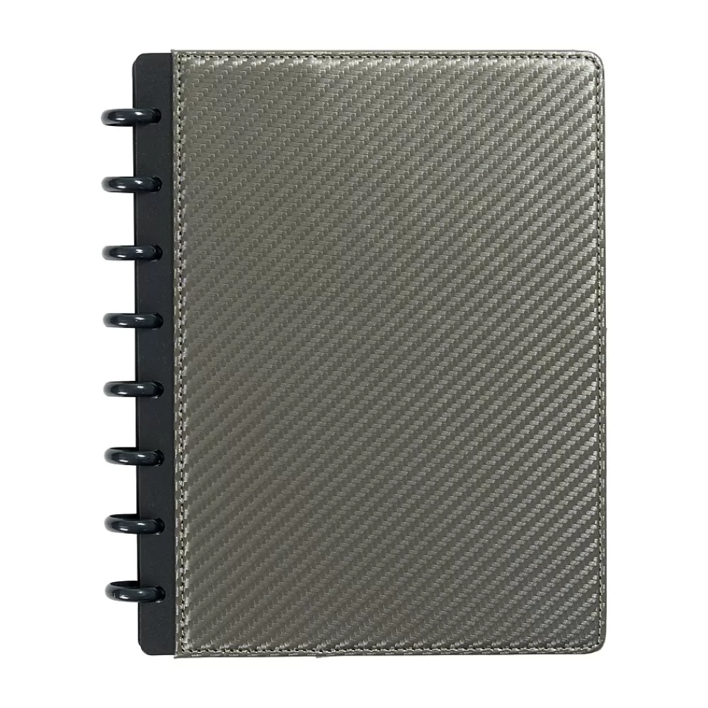 Staples Notebooks<® Customizable Arc Notebook System, 5" x 8", Narrow Ruled, 60 Sheets, Assorted Carbon Fiber Colors, (51526)