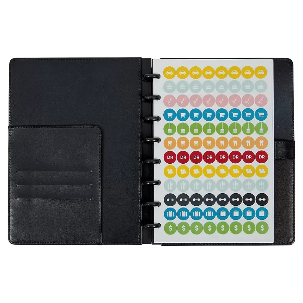 Staples Notebooks<Customizable Notebook Accessories, 5.5" x 8.5", Assorted Colors, 4/Pack (29478)