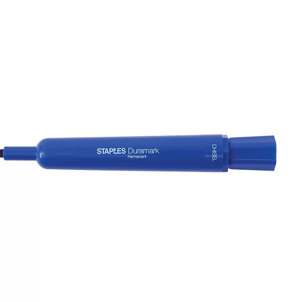 Staples Markers<DuraMark Permanent Markers, Medium Point, Blue, 12/Pack (18890)