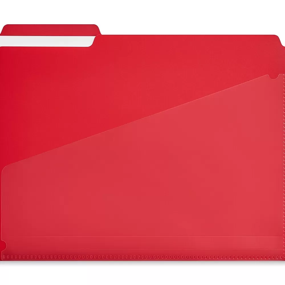Staples File Folders<File Folder, 1/3-Cut Tab, Letter Size, Plastic, Assorted Colors, 30/Box (ST62541)