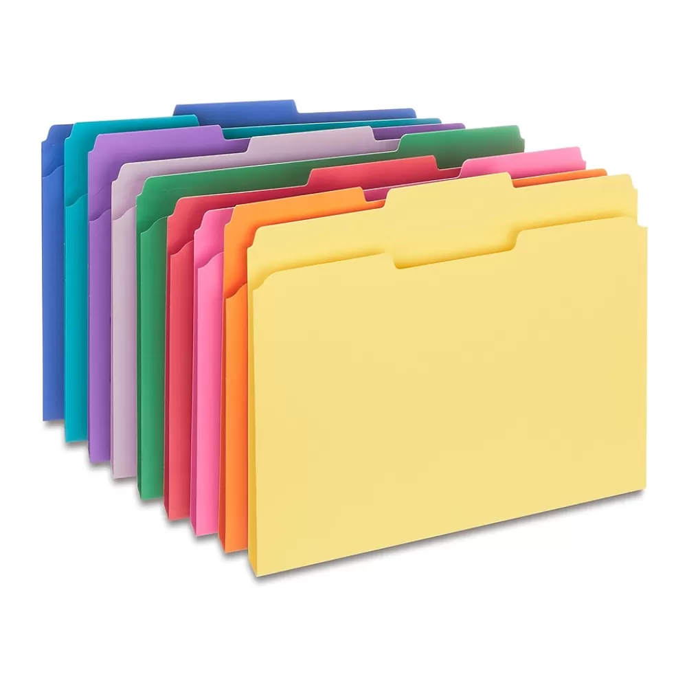 Staples File Folders<File Folders, 1/3-Cut Tab, Letter Size, , 250/Box (ST576937-CC)
