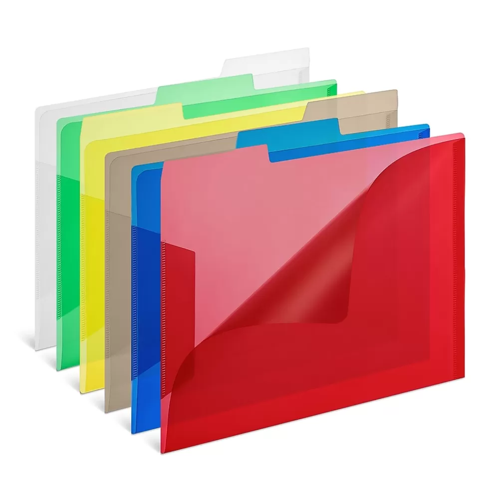 Staples File Folders<File Folders, 1/3-Cut Tab, Letter Size, Assorted Colors, 6/Pack (TR10847/10847)