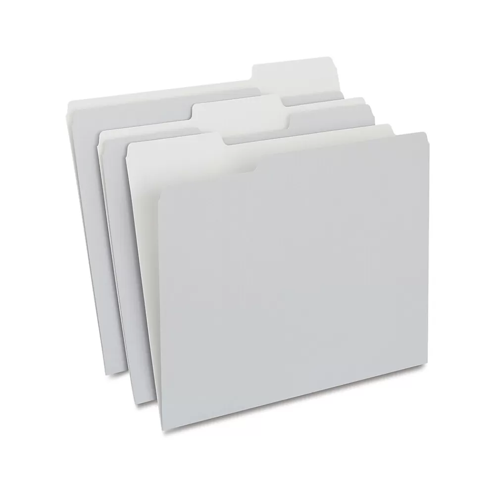 Staples File Folders<File Folders, 1/3-Cut Tab, Letter Size, , 100/Box (ST433664-CC)