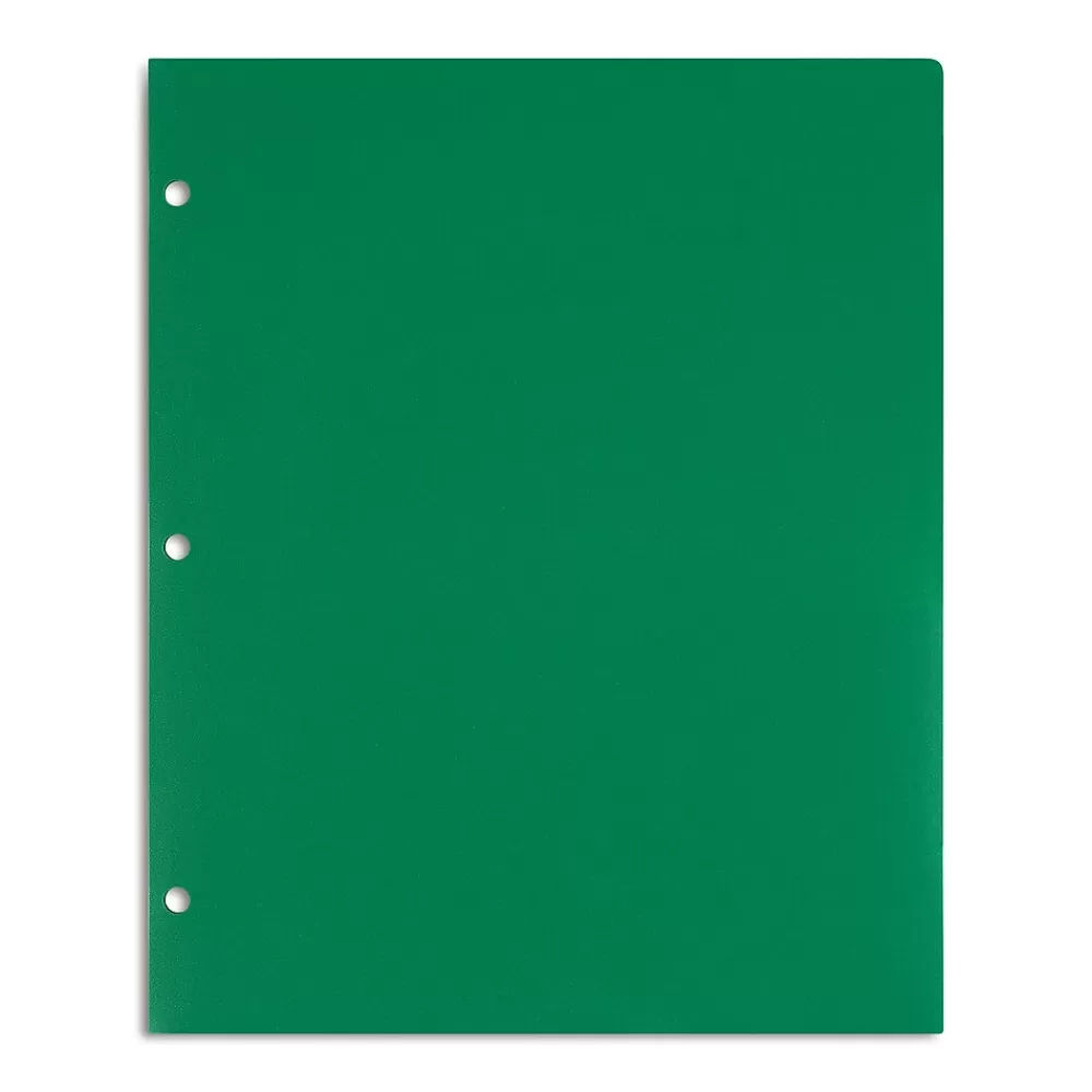 Staples Pocket Folders<3-Hole Punched 2-Pocket Plastic Portfolio Folder, (ST52806-CC)