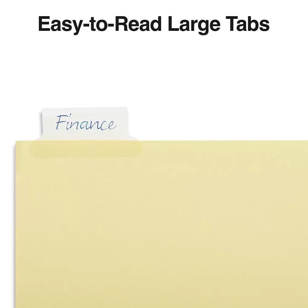 Staples Dividers<Large Tab Insertable Paper Divider, 8 Tabs, Buff with Clear Tabs, 1 Set (18934/11112)