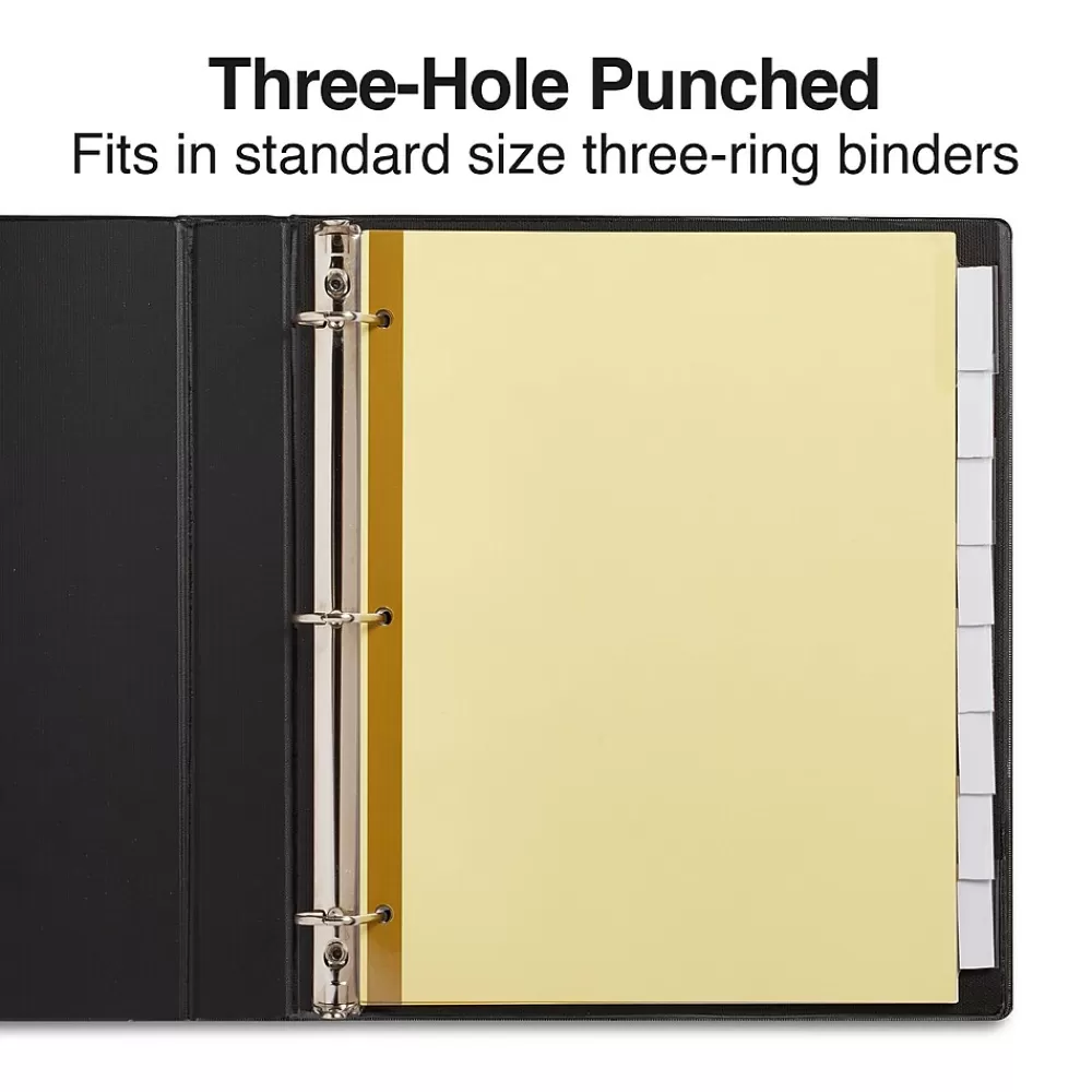 Staples Dividers<Large Tab Insertable Paper Divider, 8 Tabs, Buff with Clear Tabs, 1 Set (18934/11112)