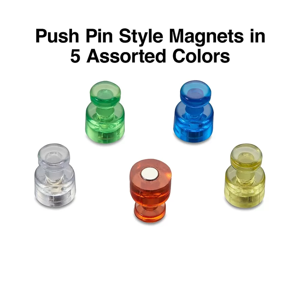 Staples Clips & Fasteners<Magnets, Assorted, 10/Pack (33273-CC)