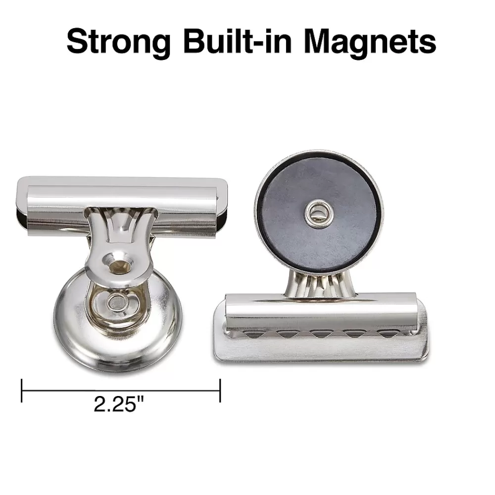 Staples Clips & Fasteners<Medium Bulldog Clips, Silver, 12 Clips/Pack (ST17695/17695)