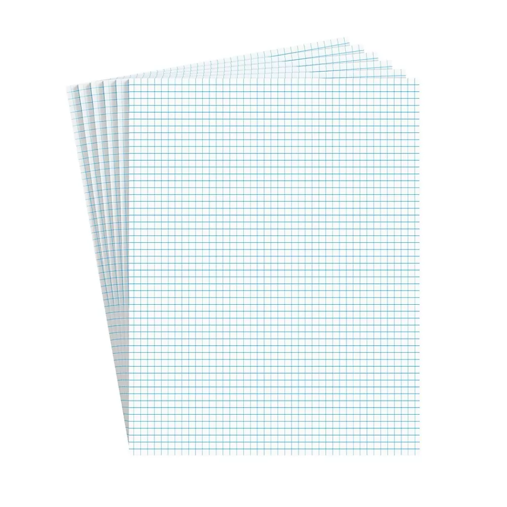 Staples Notepads<® Notepads, 8.5" x 11", Graph Ruled, White, 50 Sheets/Pad, 6 Pads/Pack (ST57332)