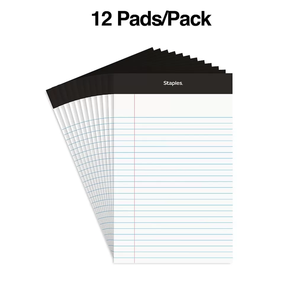 Staples Notepads<Notepads, 5" x 8", Narrow Ruled, , 50 Sheets/Pad, Dozen (ST57338)