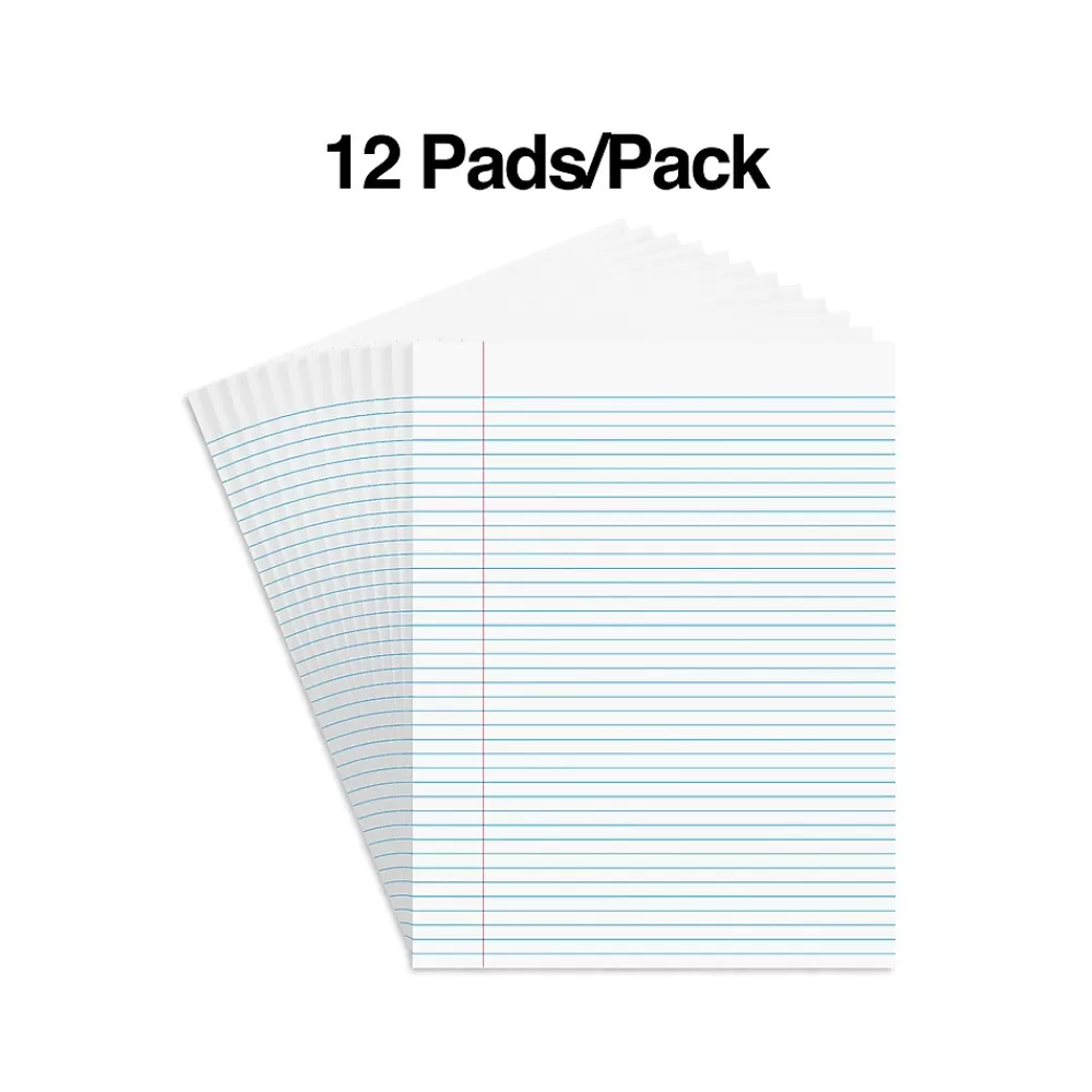 Staples Notepads<Notepads, 8.5" x 11" (US letter), Narrow Ruled, , 50 Sheets/Pad, Dozen Pads/Pack (ST57420)