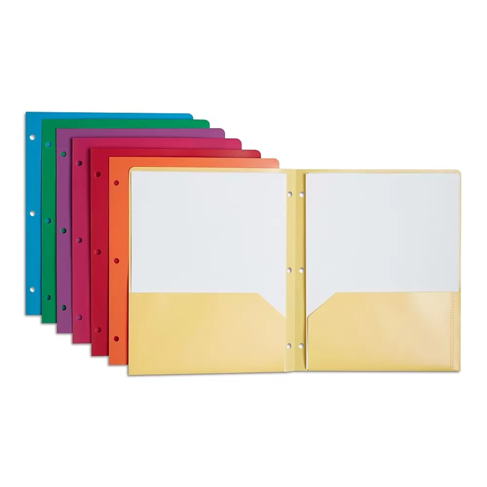 Staples Pocket Folders<2-Pocket Plastic Presentation Folder, Each (ST55095-CC)