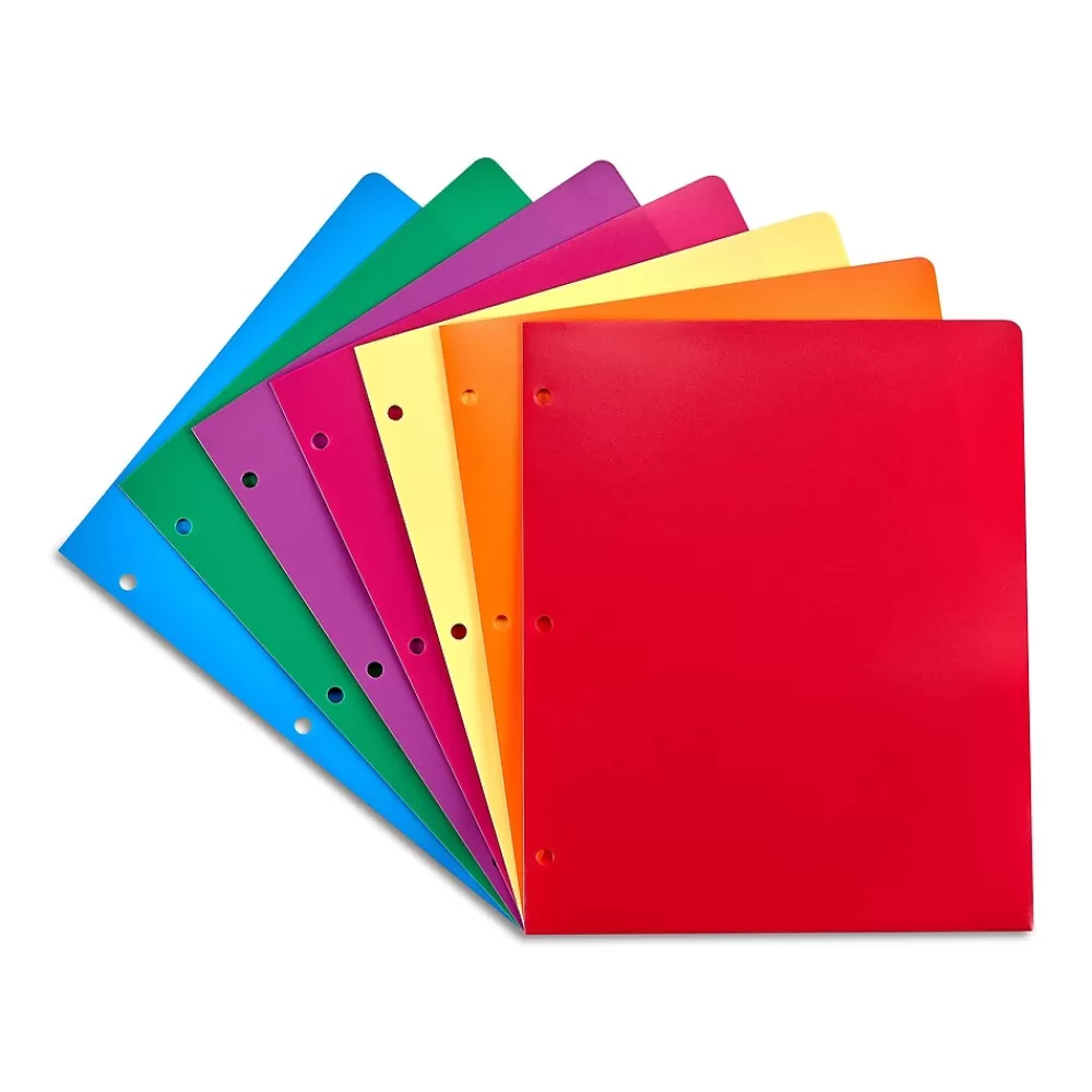 Staples Pocket Folders<2-Pocket Plastic Presentation Folder, Each (ST55095-CC)