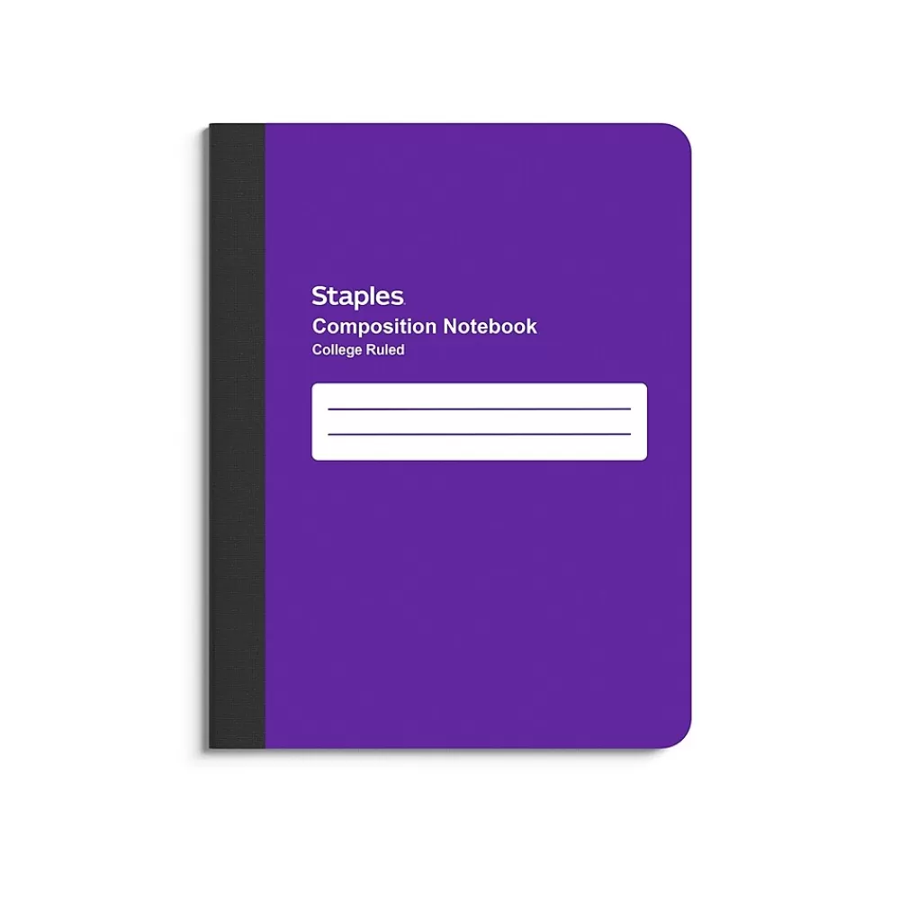 Staples Composition Notebooks<® Poly Composition Notebook, 7.5" x 9.75", College Ruled, 80 Sheets, (ST55078)