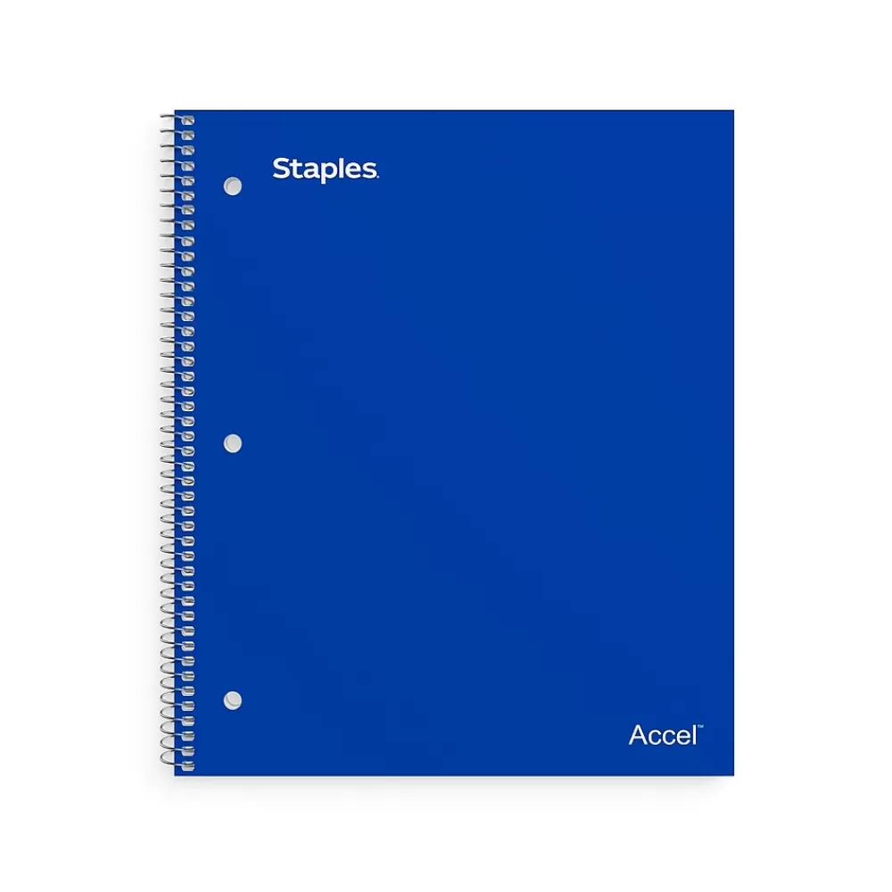 Staples Subject Notebooks<Premium Poly 3-Subject Notebook, 8.5" x 11", College Ruled, 150 Sheets, (ST58314)