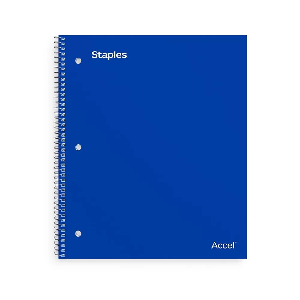 Staples Notebooks<Premium Poly 5-Subject Notebook, 8.5" x 11", College Ruled, 200 Sheets, (TR58318)