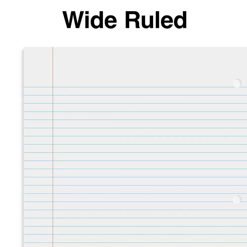Staples Subject Notebooks<Premium Poly 1-Subject Notebook, 8" x 10.5", Wide Ruled, 100 Sheets, (TR20958)