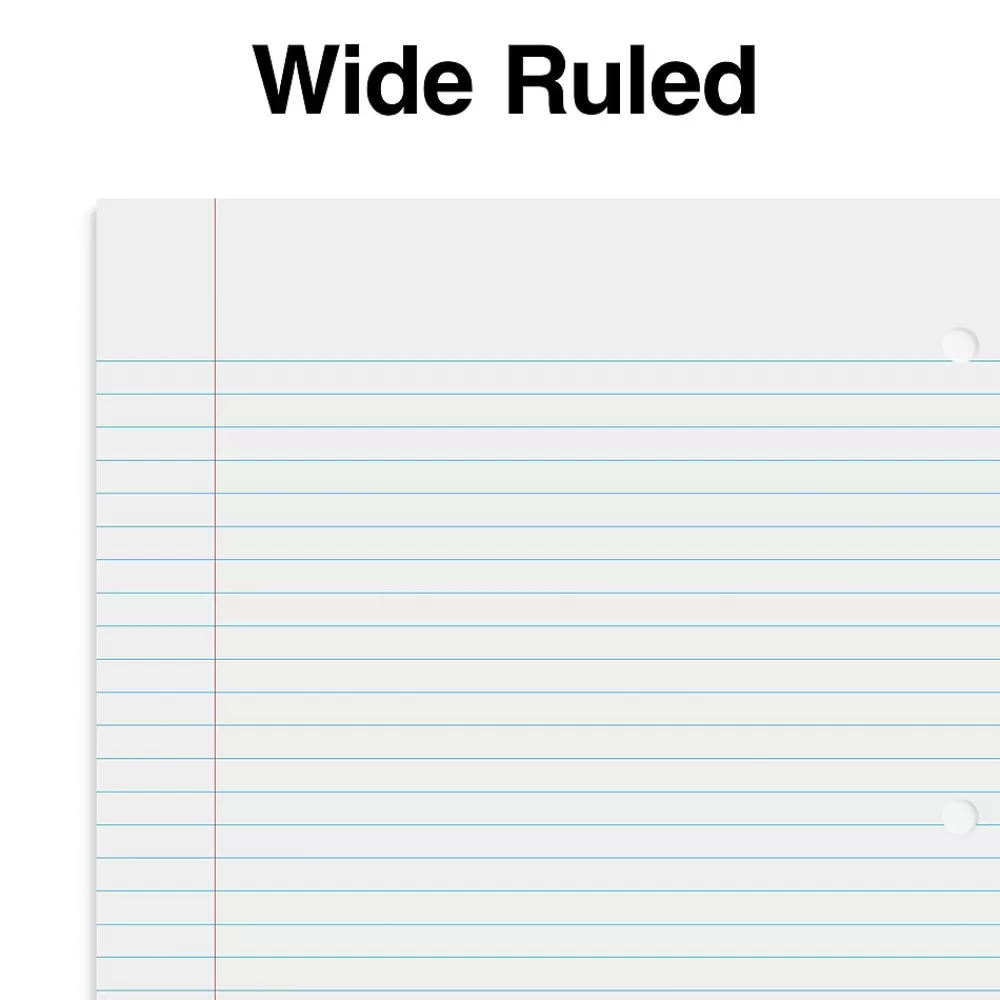 Staples Subject Notebooks<Premium Poly 1-Subject Notebook, 8" x 10.5", Wide Ruled, 100 Sheets, (TR20961)