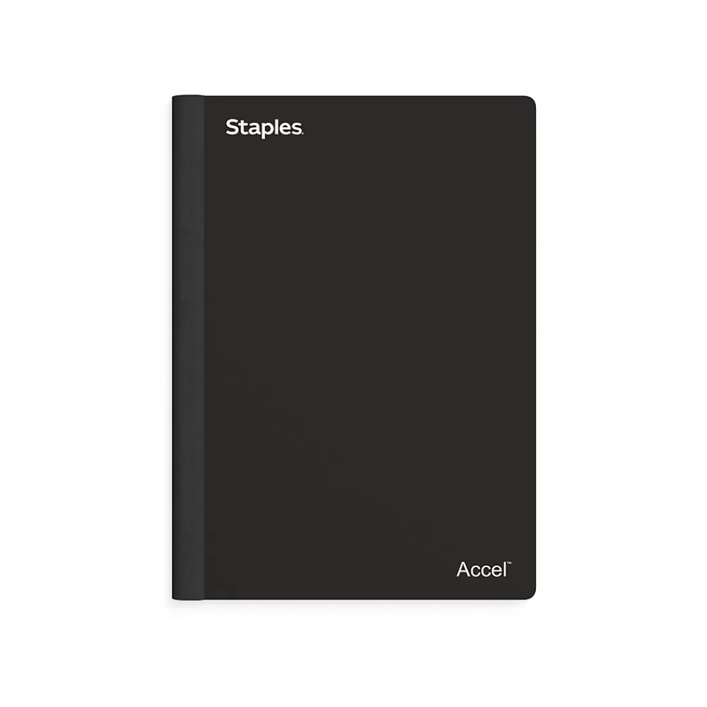 Staples Notebooks<Premium 2-Subject Notebook, 6" x 9.5", College Ruled, 100 Sheets, (TR58325)