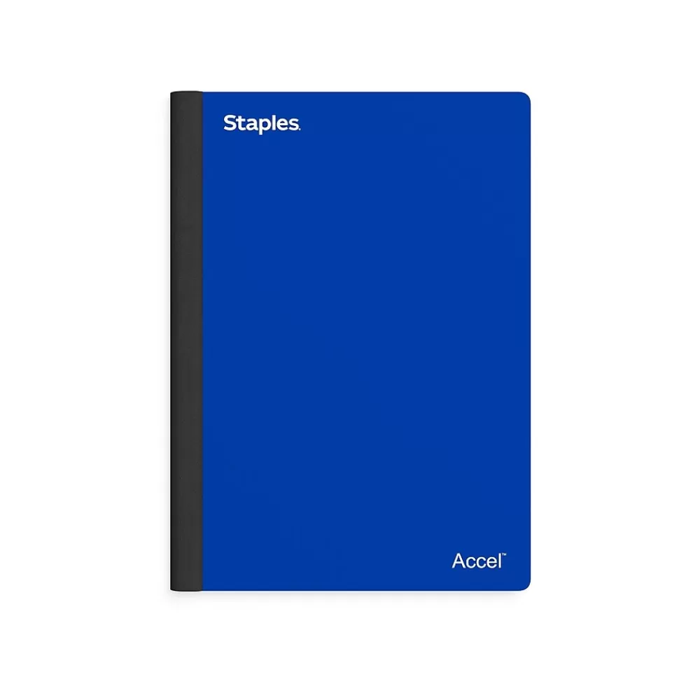 Staples Subject Notebooks<Premium 2-Subject Notebook, 6" x 9.5", College Ruled, 100 Sheets, (TR58326)