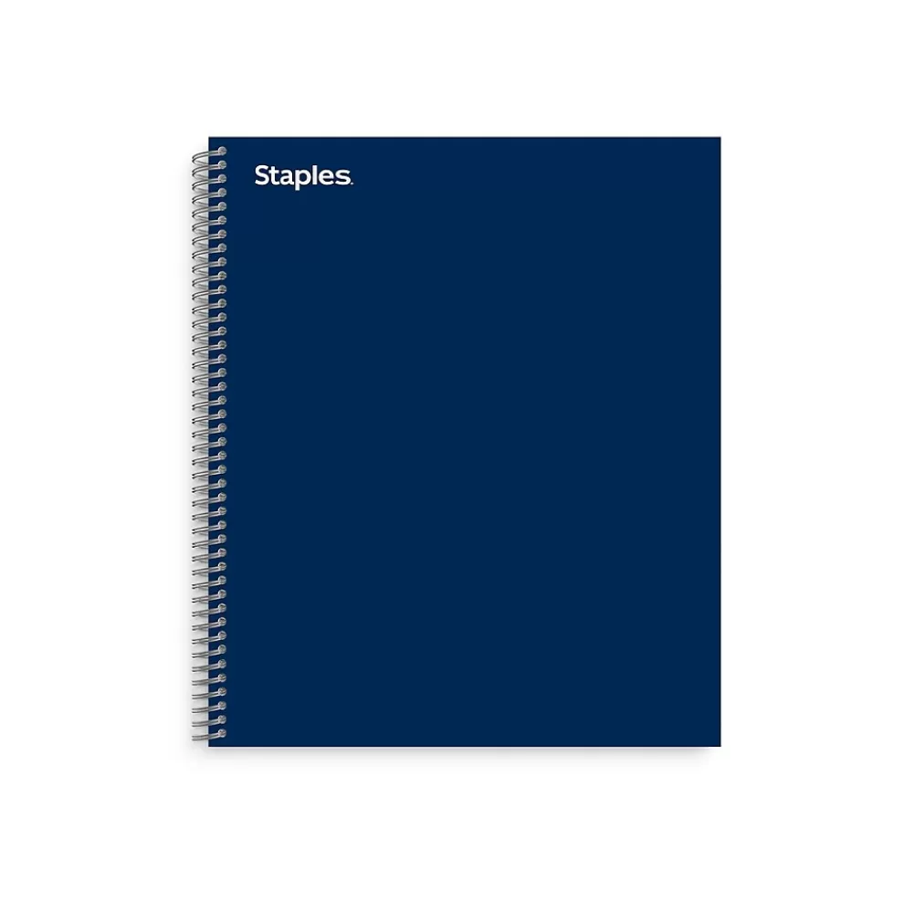 Staples Subject Notebooks<Premium 5-Subject Notebook, 8.5" x 11", College Ruled, 200 Sheets, Blue (TR58364)