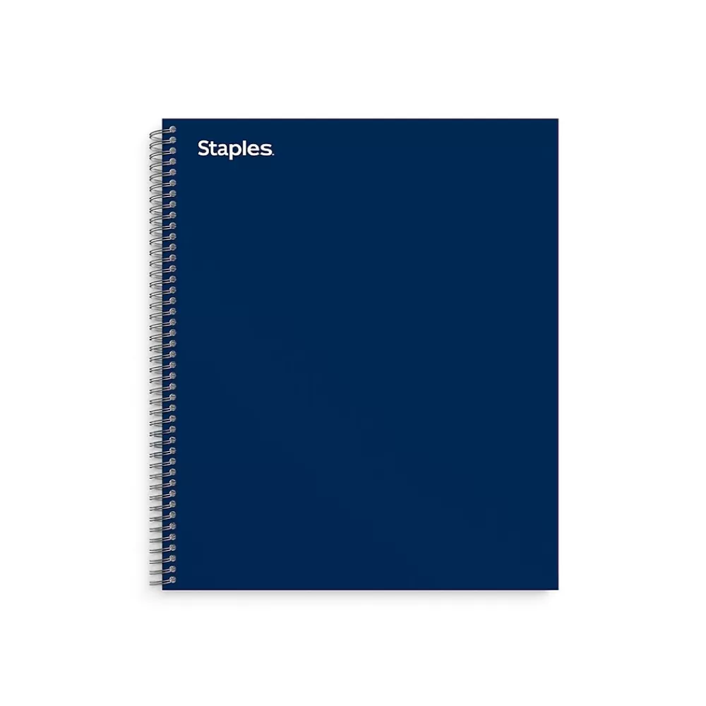 Staples Subject Notebooks<Premium 3-Subject Notebook, 8.5" x 11", College Ruled, 138 Sheets, Blue (TR58360M-CC)