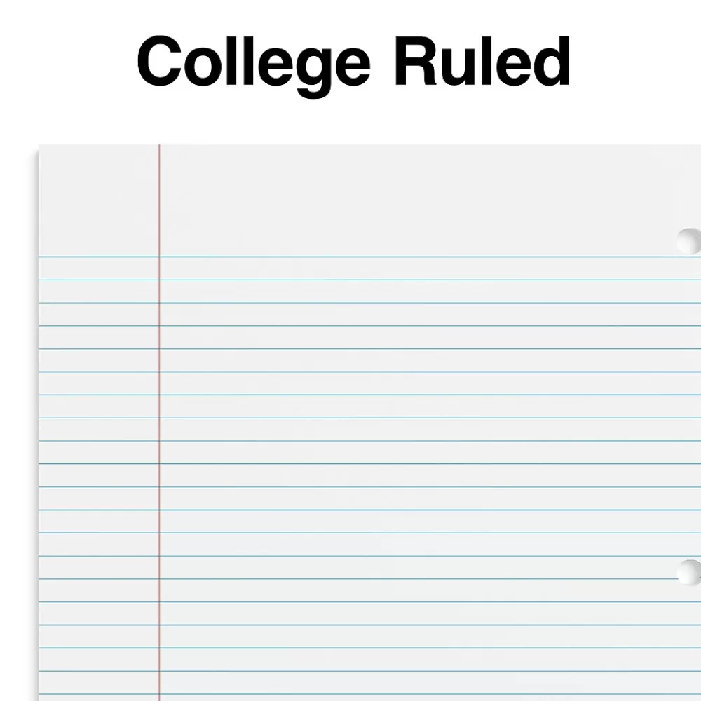 Staples Subject Notebooks<Premium 3-Subject Notebook, 8.5" x 11", College Ruled, 138 Sheets, Blue (TR58360M-CC)