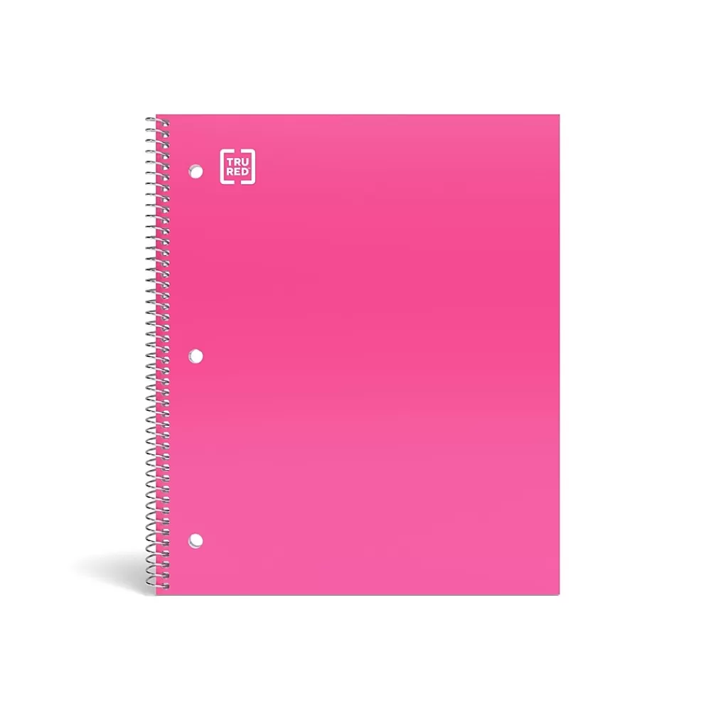 Staples Subject Notebooks<Premium 1-Subject Notebook, 8.5" x 11", College Ruled, 100 Sheets, Pink, 12 Notebooks/Carton (TR51448Ct)