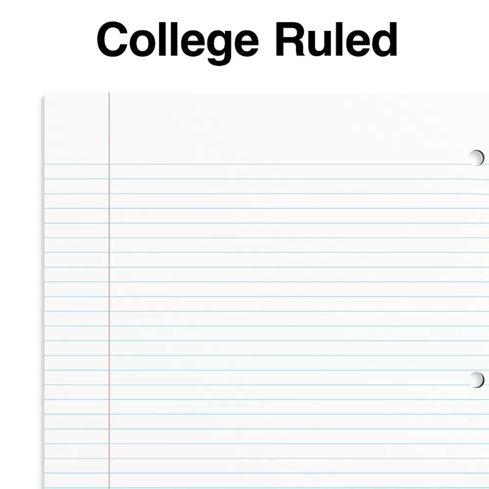 Staples Subject Notebooks<Premium 1-Subject Notebook, 8.5" x 11", College Ruled, 100 Sheets, Pink, 12 Notebooks/Carton (TR51448Ct)