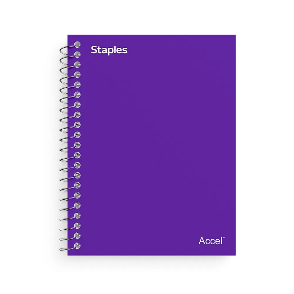 Staples Subject Notebooks<Premium 1-Subject Notebook, 3.5" x 5.5", College Ruled, 200 Sheets, (ST58290D)