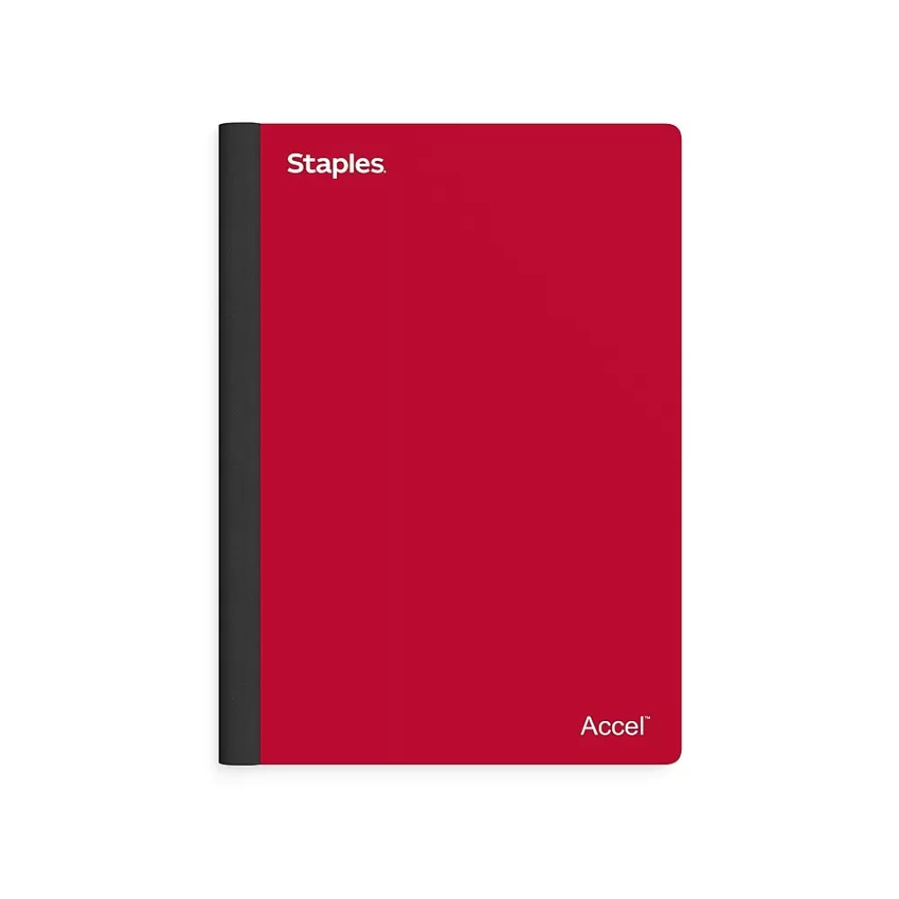 Staples Subject Notebooks<Premium 2-Subject Notebook, 6" x 9.5", College Ruled, 100 Sheets, (TR58327)