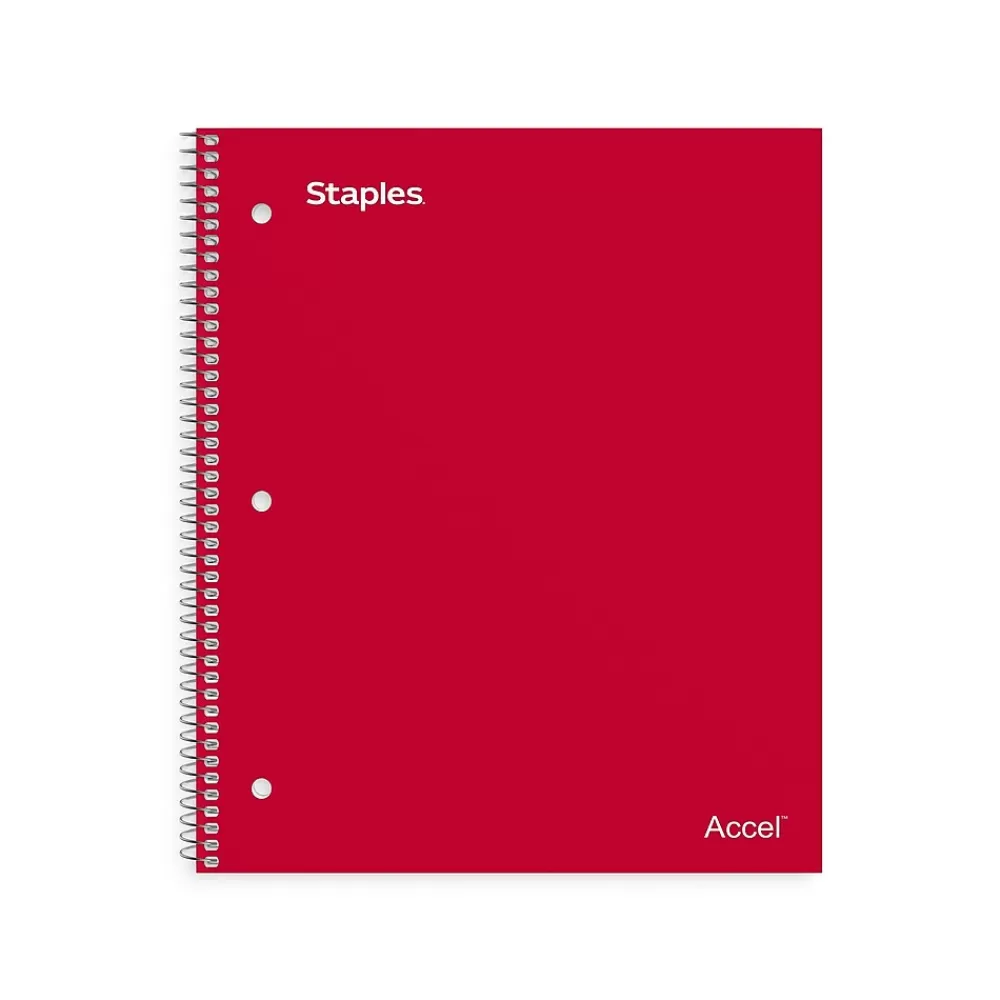 Staples Notebooks<Premium 2-Subject Notebook, 8.5" x 11", College Ruled, 120 Sheets, (TR58312)