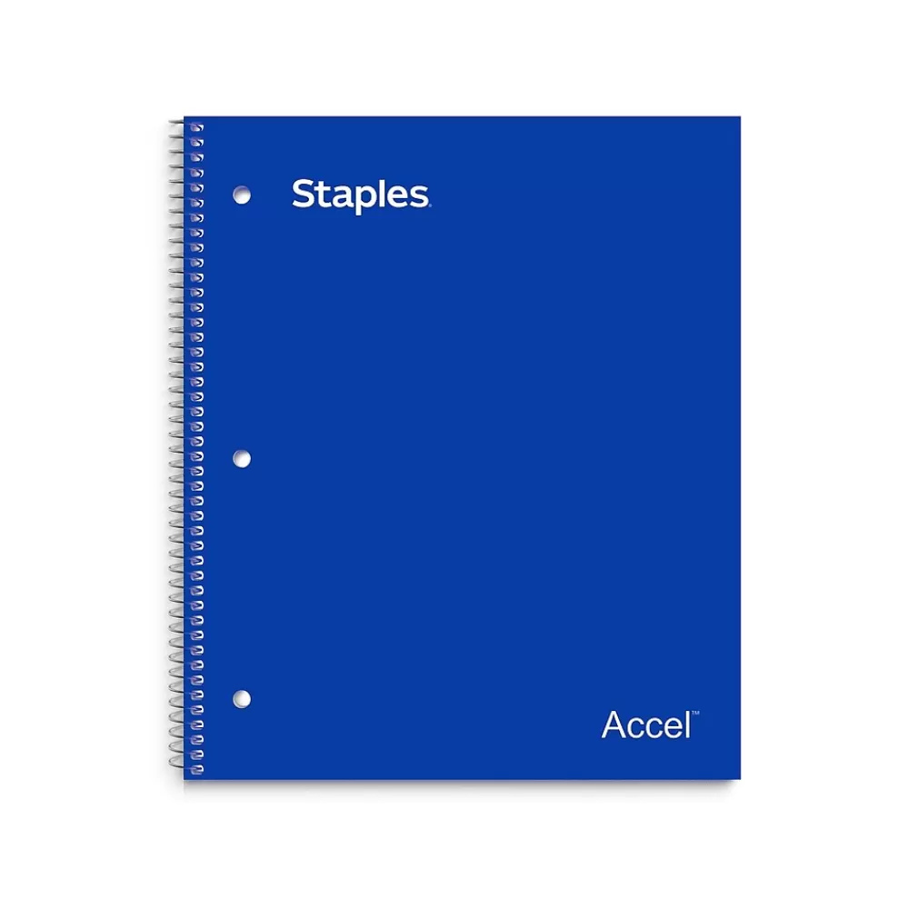 Staples Subject Notebooks<Premium 1-Subject Notebook, 8" x 11", Graph Ruled, 100 Sheets, (ST58323)