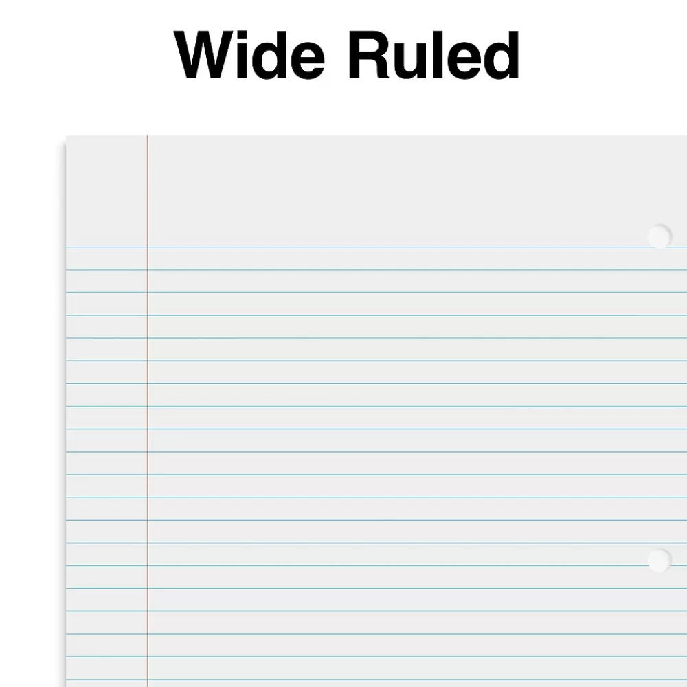 Staples Subject Notebooks<Premium 1-Subject Notebook, 8" x 10.5", Wide Ruled, 100 Sheets, Black, 12 Notebooks/Carton (TR20956CT)