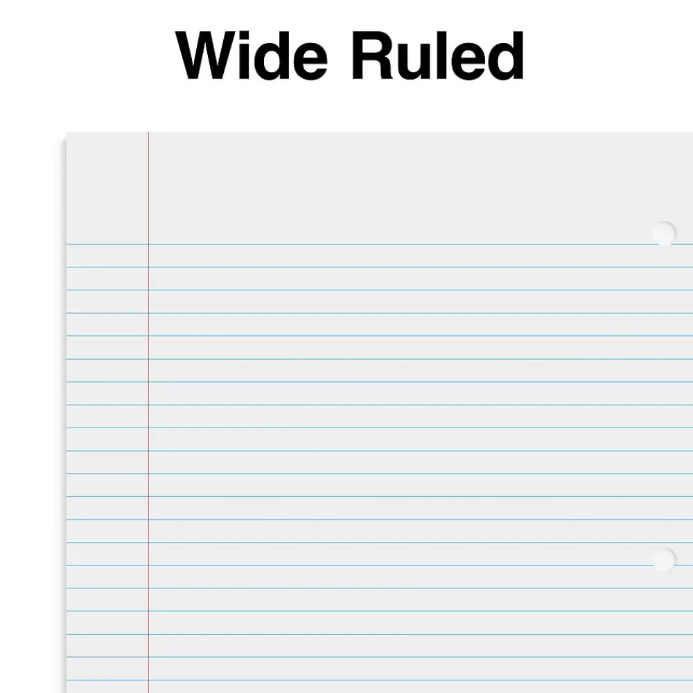 Staples Subject Notebooks<Premium 1-Subject Notebook, 8" x 10.5", Wide Ruled, 100 Sheets, Green, 12/Carton (TR51452CT)