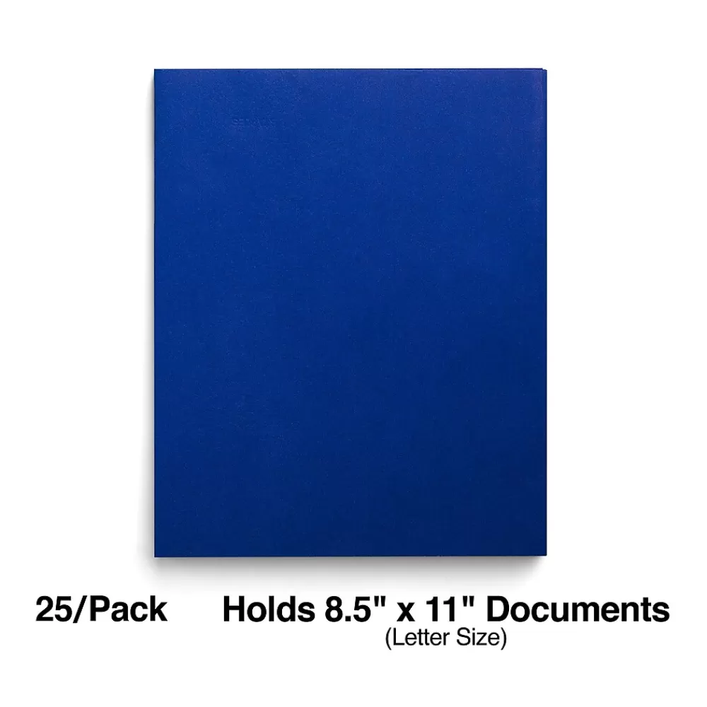 Staples Pocket Folders<Smooth 2-Pocket Paper Folder, Electric , 25/Box (27534-CC)