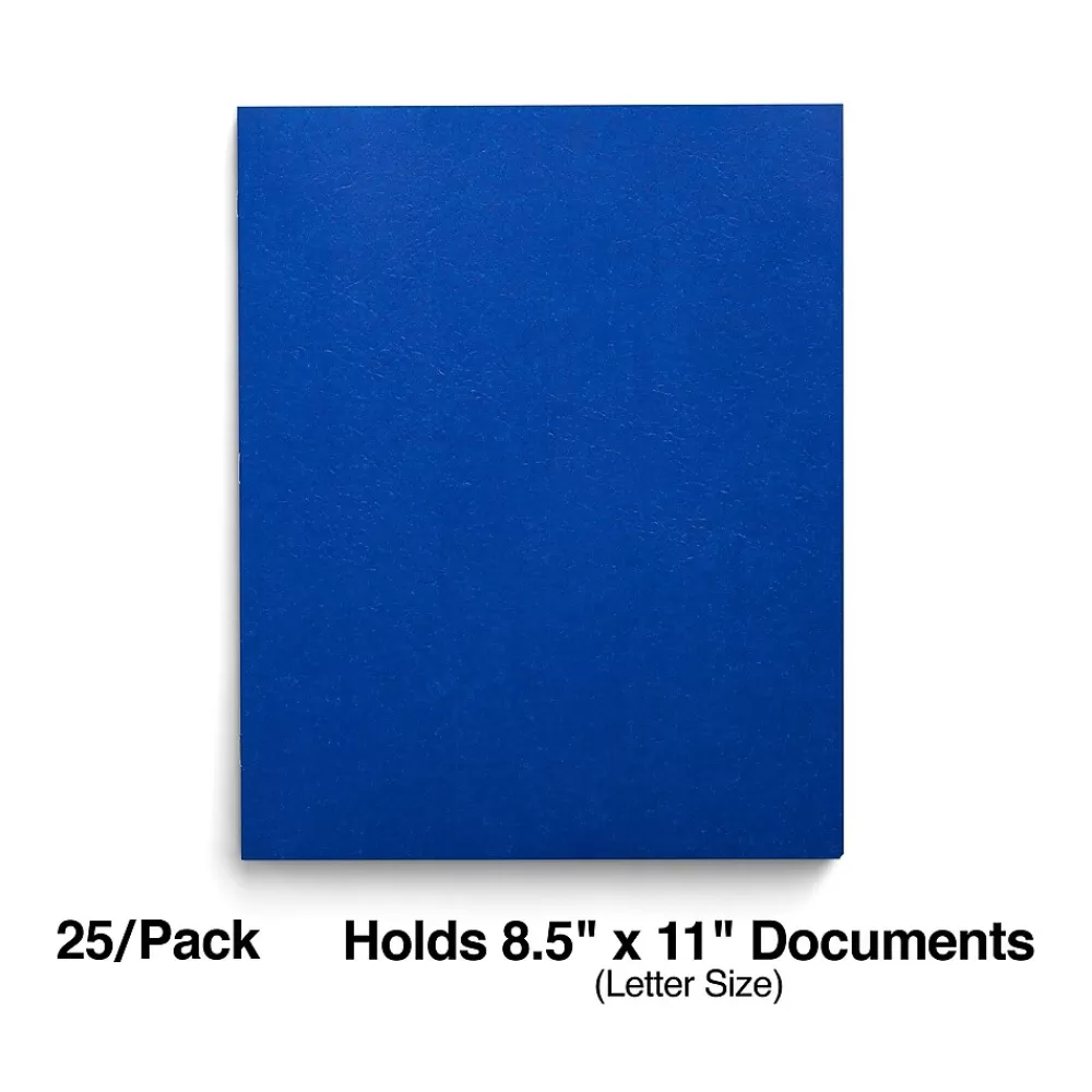 Staples Pocket Folders<Smooth 2-Pocket Paper Folder with Fasteners, , 25/Box (50774/27542-CC)