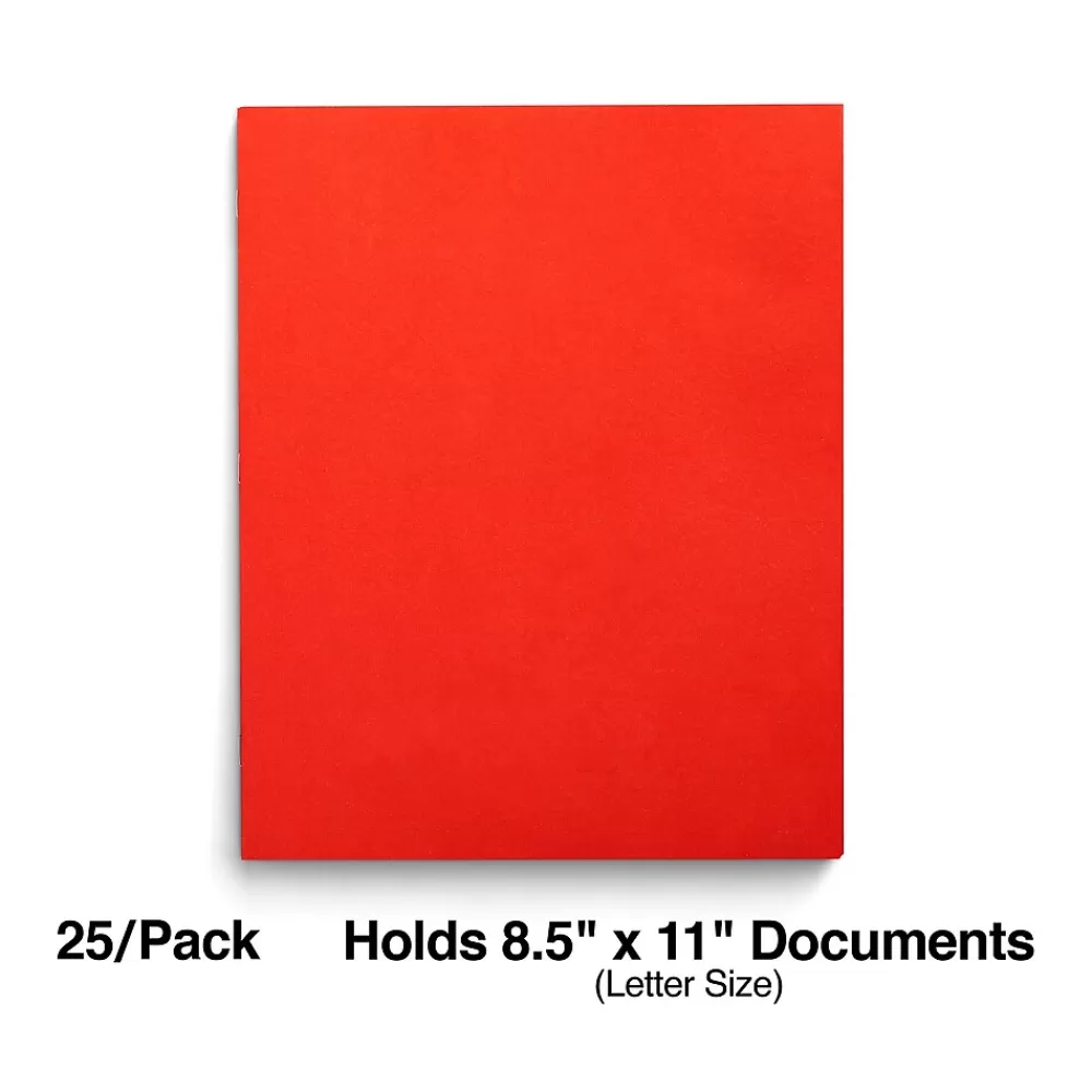 Staples Pocket Folders<Smooth 2-Pocket Paper Folder with Fasteners, , 25/Box (50775/27543-CC)