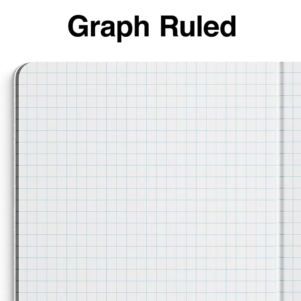 Staples Notebooks<1-Subject Composition Notebook, 7.5" x 9.75", Graph Ruled, 80 Sheets, Black (ST55072C)