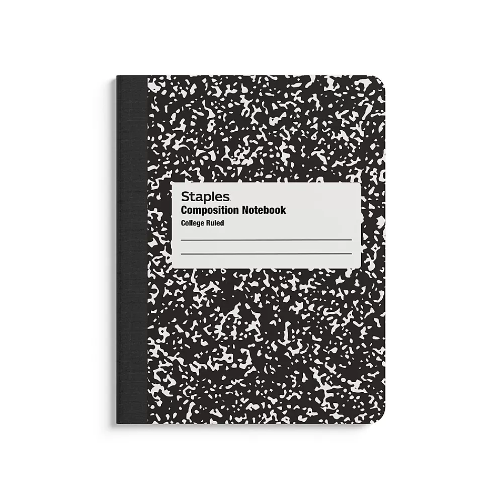 Staples Subject Notebooks<1-Subject Composition Notebooks, 3.25" x 4.5", College Ruled, 80 Sheets, Assorted Colors, 2/Pack (ST17501C)