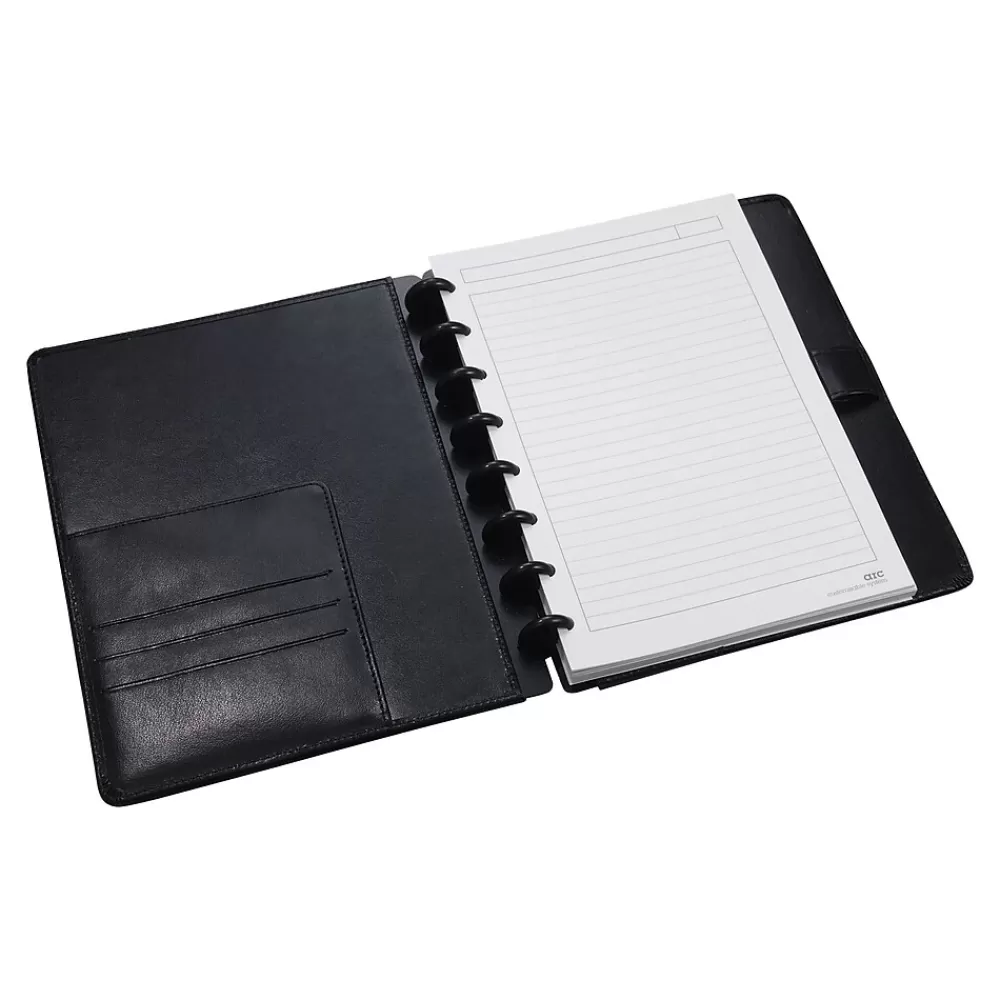 Staples Notebooks<1-Subject Customizable Notebook, 6.75" x 8.75", Narrow Ruled, 60 Sheets, Black (20000)