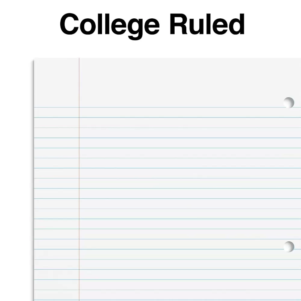 Staples Subject Notebooks<1-Subject Notebook, 8" x 10.5", College Ruled, 70 Sheets, Black, 6/Pack (TR58374)