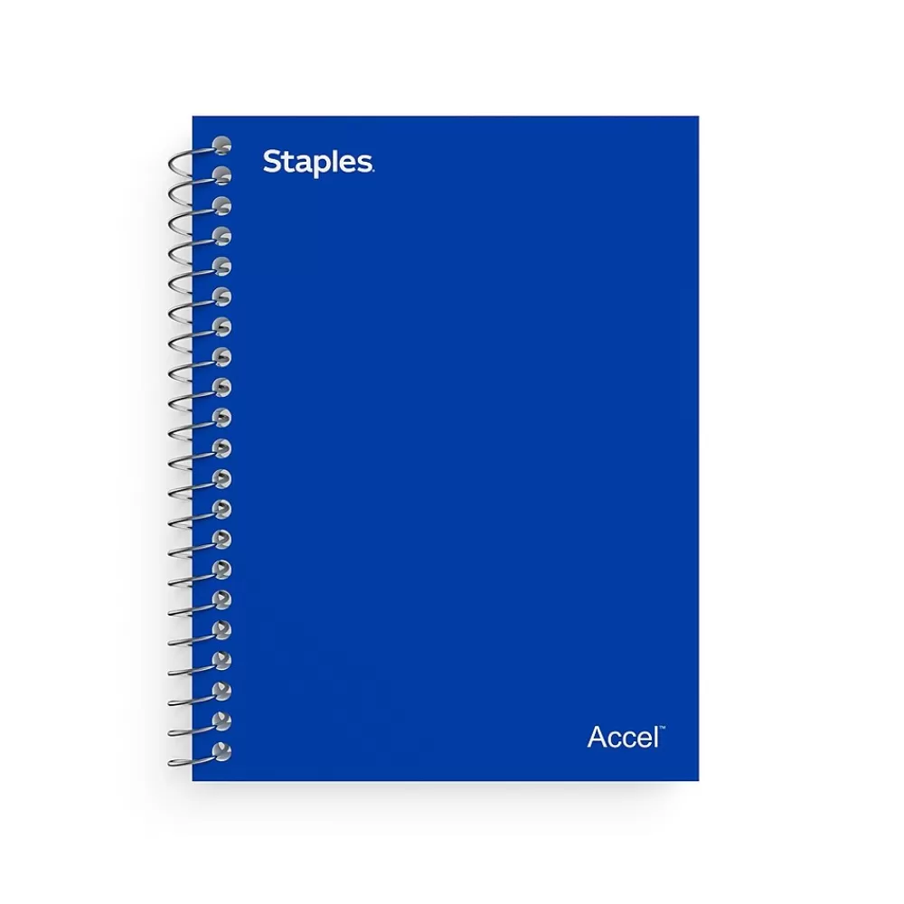 Staples Notebooks<® 1-Subject Professional Notebooks, 4.5" x 5.5", College Ruled, 200 Sheets, Assorted (12891-CC)