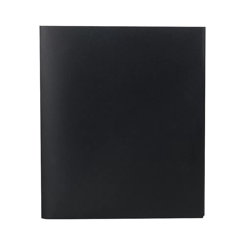 Staples Pocket Folders<Tri-Fold Folders, Black, 5/Pack (23306)