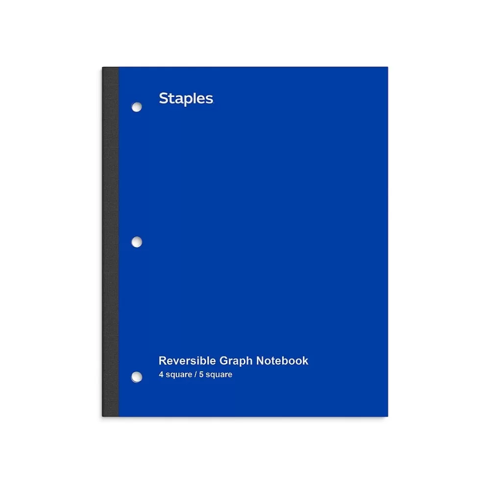 Staples Subject Notebooks<Wireless 1-Subject Notebook, 8.5" x 11", Graph Ruled, 80 Sheets, (ST58382)