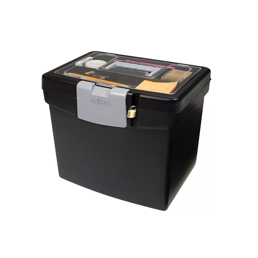 Storex File Storage<Portable File Box, Letter Size (STX61504U01C)