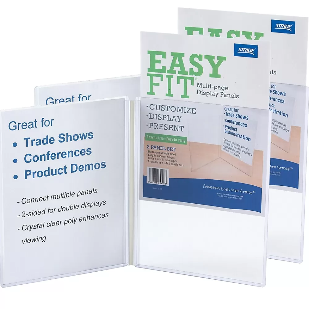 Stride Sheet Protectors<EasyFit Clear Display Panels, 8.5" x 11", 2 Panels Per Set, 2 Sets (STW65200-2)