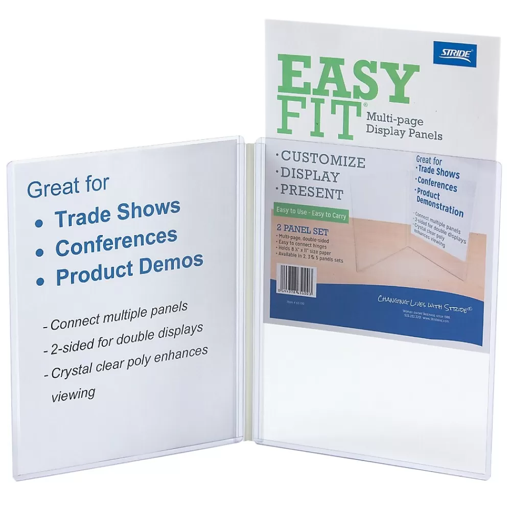 Stride Sheet Protectors<EasyFit Clear Display Panels, 8.5" x 11", 2 Panels Per Set, 2 Sets (STW65200-2)