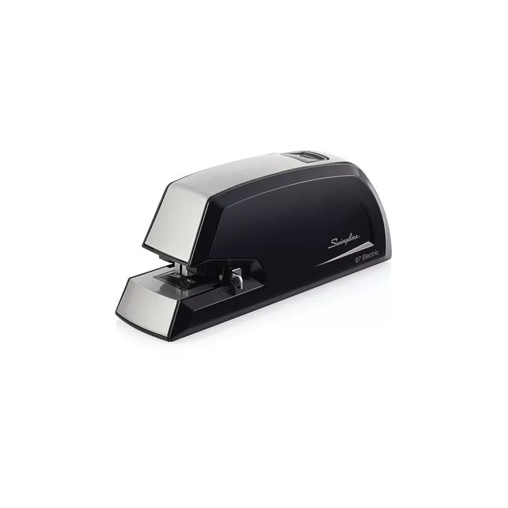 Swingline Staplers<Commercial Reduced-Effort Electric Desktop Stapler, 20-Sheet Capacity, Black/Silver (6701)